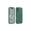 Mey İthalat®   iPhone 16 Kılıf First Silikon - Koyu Yeşil