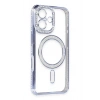 Mey İthalat®   iPhone 16 Kılıf Joke Simli Magneticsafe Kılıf - Mavi