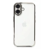 Mey İthalat®   iPhone 16 Kılıf  Lensli Silikon - Gümüş