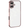 Mey İthalat®   iPhone 16 Kılıf  Lensli Silikon - Pembe