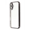 Mey İthalat®   iPhone 16 Kılıf  Lensli Silikon - Siyah
