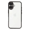 Mey İthalat®   iPhone 16 Kılıf  Lensli Silikon - Siyah