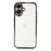 Mey İthalat®   iPhone 16 Kılıf  Lensli Silikon - Titanyum Gri