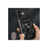 Mey İthalat®   iPhone 16 Kılıf Pars Lens Yüzüklü Silikon - Gümüş