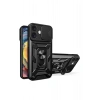 Mey İthalat®   iPhone 16 Kılıf Pars Lens Yüzüklü Silikon - Siyah