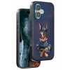 Mey İthalat®   iPhone 16 Perma Desenli Kapak - Lacivert