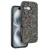 Mey İthalat®   iPhone 16 Plus Bright Simli Kapak - Gümüş
