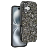 Mey İthalat®   iPhone 16 Plus Bright Simli Kapak - Gümüş