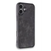 Mey İthalat®   iPhone 16 Plus Kılıf Aras Deri Kapak - Siyah
