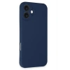 Mey İthalat®   iPhone 16 Plus Kılıf First Silikon - Lacivert