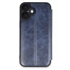 Mey İthalat®   iPhone 16 Plus Kılıf Flip Cover - Lacivert