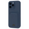 Mey İthalat®   iPhone 16 Plus Kılıf Kelvin Kartvizitli Silikon - Lacivert
