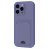 Mey İthalat®   iPhone 16 Plus Kılıf Kelvin Kartvizitli Silikon - Lila