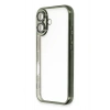 Mey İthalat®   iPhone 16 Plus Kılıf  Lensli Silikon - Yeşil