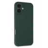 Mey İthalat®   iPhone 16 Plus Kılıf Nano içi Kadife Silikon - Koyu Yeşil