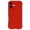 Mey İthalat®   iPhone 16 Plus Kılıf Optimum Silikon - Kırmızı
