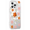 Mey İthalat®   iPhone 16 Pro Floral Magsafe Kapak - Turuncu