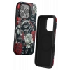 Mey İthalat®   iPhone 16 Pro Flower Series Magsafe Kapak - Siyah