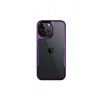 Mey İthalat®   iPhone 16 Pro Kılıf Boyi Silikon Kapak - Derin Mor
