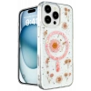 Mey İthalat®   iPhone 16 Pro Kılıf Daisy Simli Magsafe Kapak - Pembe