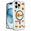 Mey İthalat®   iPhone 16 Pro Kılıf Daisy Simli Magsafe Kapak - Siyah