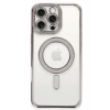 Mey İthalat®   iPhone 16 Pro Kılıf Joke Simli Magneticsafe Kılıf - Pembe