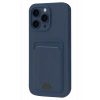 Mey İthalat®   iPhone 16 Pro Kılıf Kelvin Kartvizitli Silikon - Lacivert