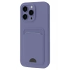Mey İthalat®   iPhone 16 Pro Kılıf Kelvin Kartvizitli Silikon - Lila