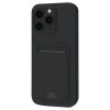 Mey İthalat®   iPhone 16 Pro Kılıf Kelvin Kartvizitli Silikon - Siyah