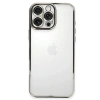 Mey İthalat®   iPhone 16 Pro Kılıf  Lensli Silikon - Gümüş