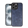Mey İthalat®   iPhone 16 Pro Max Kılıf Aras Deri Kapak - Lacivert