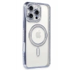 Mey İthalat®   iPhone 16 Pro Max Kılıf Joke Simli Magneticsafe Kılıf - Mavi