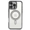 Mey İthalat®   iPhone 16 Pro Max Kılıf Joke Simli Magneticsafe Kılıf - Siyah