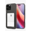 Mey İthalat®   iPhone 16 Pro Max Kılıf Kart Şeffaf Silikon - Şeffaf