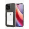Mey İthalat®   iPhone 16 Pro Max Kılıf Kart Şeffaf Silikon - Şeffaf