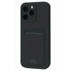 Mey İthalat®   iPhone 16 Pro Max Kılıf Kelvin Kartvizitli Silikon - Siyah