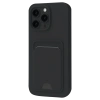 Mey İthalat®   iPhone 16 Pro Max Kılıf Kelvin Kartvizitli Silikon - Siyah