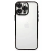 Mey İthalat®   iPhone 16 Pro Max Kılıf  Lensli Silikon - Siyah