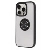 Mey İthalat®   iPhone 16 Pro Max Kılıf Montreal Yüzüklü Silikon Kapak - Siyah