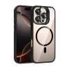 Mey İthalat®   iPhone 16 Pro Max Remim Lensli Magsafe Standlı Kapak - Siyah