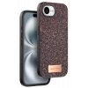 Mey İthalat®   iPhone 16E Bright Simli Kapak - Derin Mor