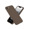 Mey İthalat®   iPhone 16E Kılıf First Silikon - Kahverengi