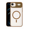 Mey İthalat®   iPhone 17 Air Remim Lensli Magsafe Standlı Kapak - Kahverengi