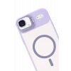Mey İthalat®   iPhone 17 Air Remim Lensli Magsafe Standlı Kapak - Lila