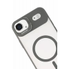 Mey İthalat®   iPhone 17 Air Remim Lensli Magsafe Standlı Kapak - Titan Gri