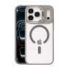 Mey İthalat®   iPhone 17 Pro Max Remim Lensli Magsafe Standlı Kapak - Titan Gri