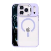 Mey İthalat®   iPhone 17 Pro Remim Lensli Magsafe Standlı Kapak - Lila