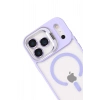 Mey İthalat®   iPhone 17 Pro Remim Lensli Magsafe Standlı Kapak - Lila