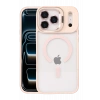 Mey İthalat®   iPhone 17 Pro Remim Lensli Magsafe Standlı Kapak - Pembe