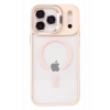 Mey İthalat®   iPhone 17 Pro Remim Lensli Magsafe Standlı Kapak - Pembe